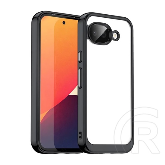 Gigapack Google Pixel 10a szilikon telefonvédő (ütésállóság, átlátszó hátlap) fekete