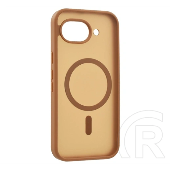 Gigapack Google Pixel 10a szilikon telefonvédő (ütésállóság, matt, műanyag hátlap, kameravédő, magsafe) világosbarna