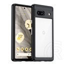 Gigapack Google Pixel 7a műanyag telefonvédő (szilikon keret, közepesen ütésálló, átlátszó hátlap) fekete