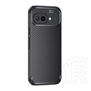 Gigapack Google Pixel 9a szilikon telefonvédő (ütésállóság, légpárnás sarok, karbon minta) fekete