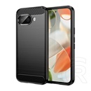 Gigapack Google Pixel 9a szilikon telefonvédő (ütésállóság, légpárnás sarok, szálcsiszolt, karbon minta) fekete