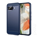 Gigapack Google Pixel 9a szilikon telefonvédő (ütésállóság, légpárnás sarok, szálcsiszolt, karbon minta) sötétkék