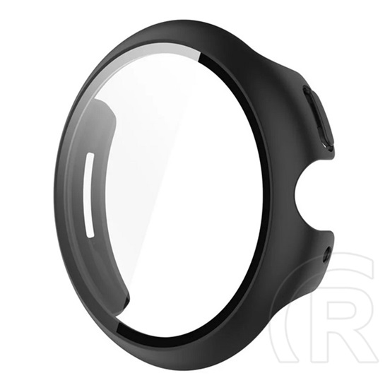 Gigapack Google Pixel Watch 3 41mm műanyag keret (bumper, ütésállóság + kijelzővédő üveg) fekete
