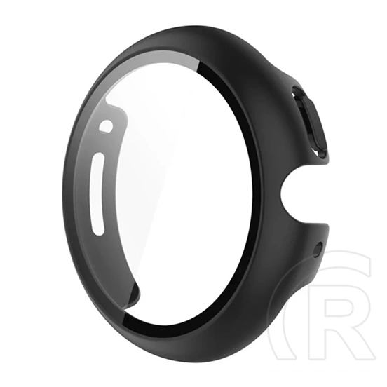 Gigapack Google Pixel Watch 4 41mm műanyag keret (bumper, ütésállóság + kijelzővédő üveg) fekete
