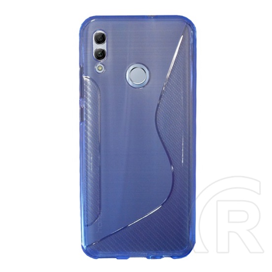 Gigapack Honor 10 Lite szilikon telefonvédő (S-line, karbon minta, kék)