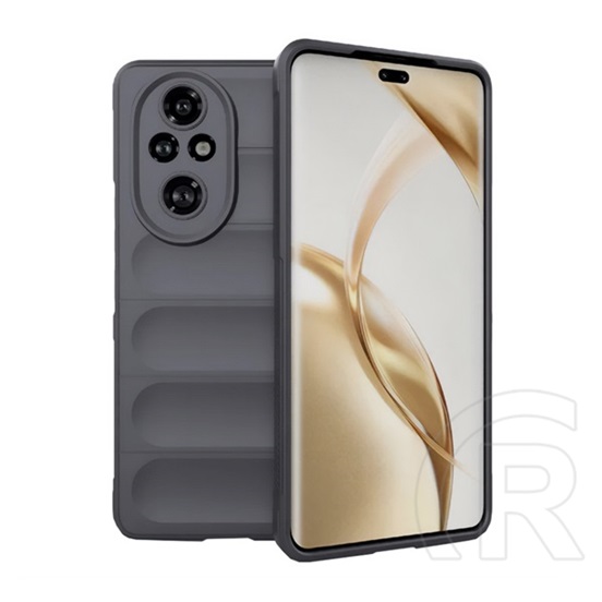 Gigapack Honor 200 Pro szilikon telefonvédő (ütésállóság, kameravédő, 3d) sötétszürke