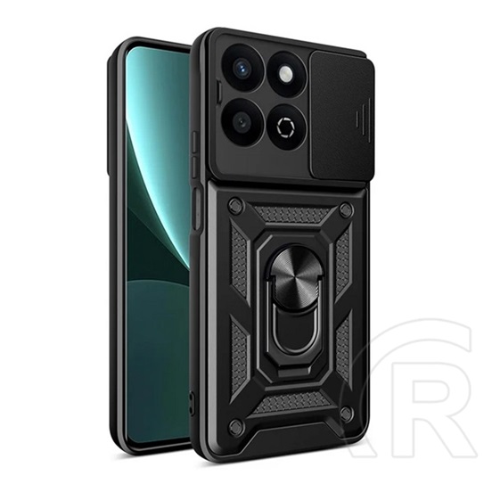 Gigapack Honor 200 Smart defender szilikon telefonvédő (ütésállóság, tartógyűrű, kameravédő) fekete