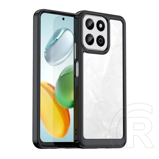 Gigapack Honor 200 Smart szilikon telefonvédő (ütésállóság, átlátszó hátlap) fekete