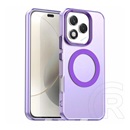 Gigapack Honor 400 Lite szilikon telefonvédő (ütésállóság, műanyag hátlap, kameravédő, magsafe) lila