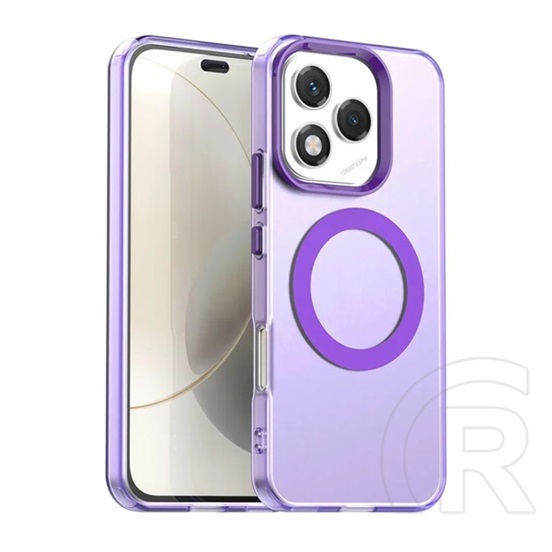 Gigapack Honor 400 Lite szilikon telefonvédő (ütésállóság, műanyag hátlap, kameravédő, magsafe) lila