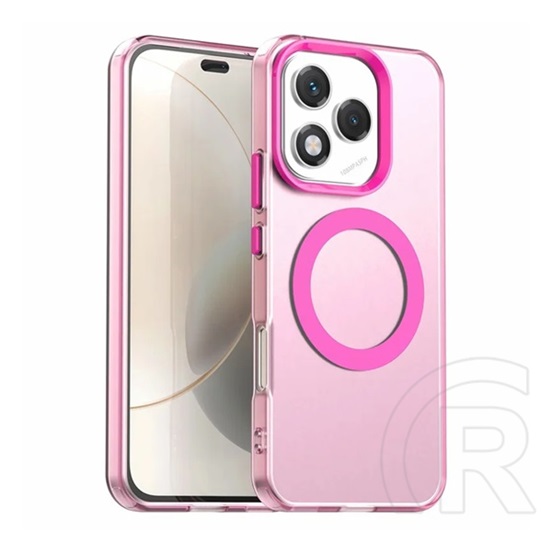 Gigapack Honor 400 Lite szilikon telefonvédő (ütésállóság, műanyag hátlap, kameravédő, magsafe) rózsaszín