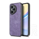 Gigapack Honor 400 Pro szilikon telefonvédő (ütésállóság, bőr hatású hátlap, kameravédő) lila