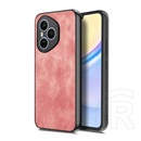 Gigapack Honor 400 Pro szilikon telefonvédő (ütésállóság, bőr hatású hátlap, kameravédő) rózsaszín