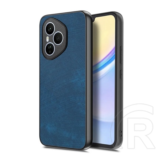 Gigapack Honor 400 Pro szilikon telefonvédő (ütésállóság, bőr hatású hátlap, kameravédő) sötétkék