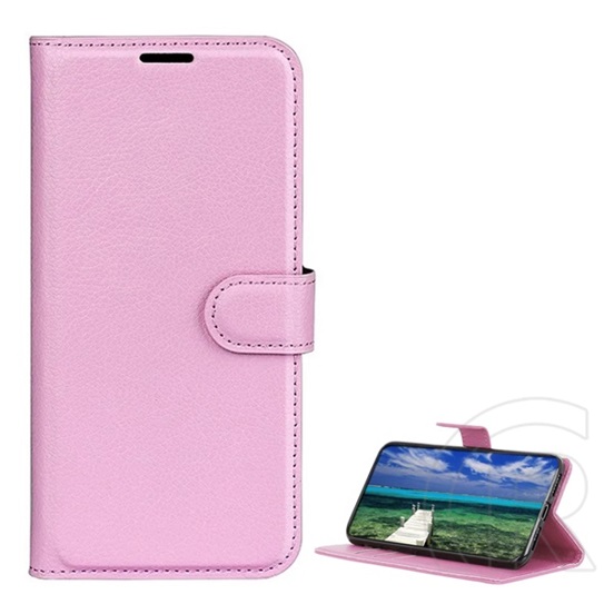 Gigapack Honor 400 Pro tok álló, bőr hatású (flip, oldalra nyíló, asztali tartó, prémium) rózsaszín