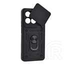 Gigapack Honor 400 Smart 5G defender szilikon telefonvédő (ütésállóság, tartógyűrű, kameravédő) fekete