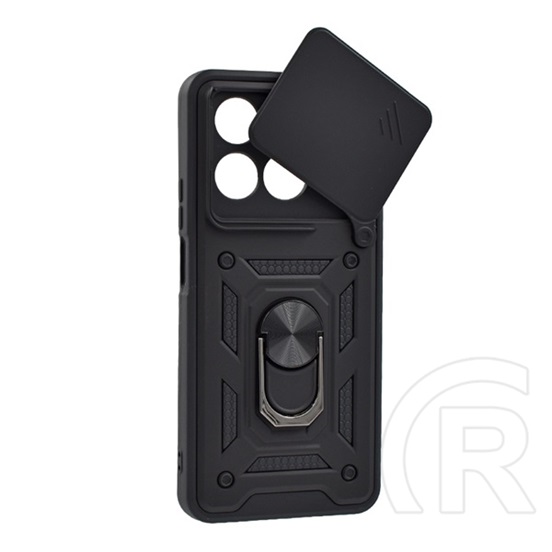 Gigapack Honor 400 Smart 5G defender szilikon telefonvédő (ütésállóság, tartógyűrű, kameravédő) fekete