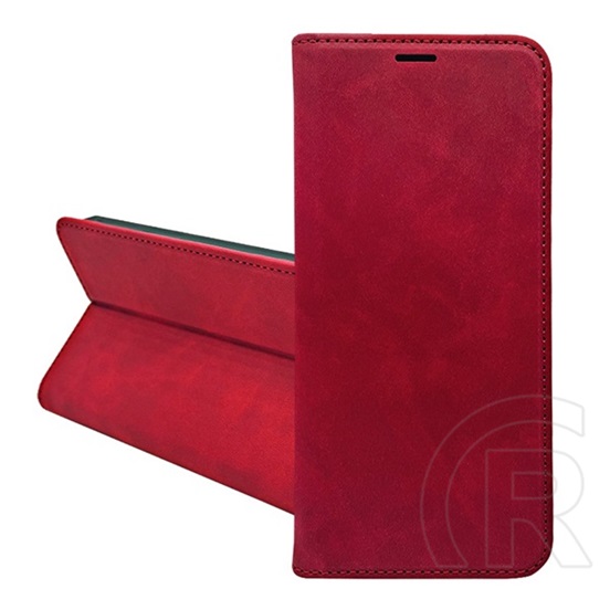 Gigapack Honor 400 Smart 5G  tok álló, bőr hatású (flip, oldalra nyíló, asztali tartó, kártyazseb, prémium) piros