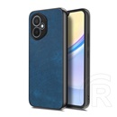 Gigapack Honor 400 szilikon telefonvédő (ütésállóság, bőr hatású hátlap, kameravédő) sötétkék