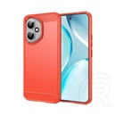 Gigapack Honor 400 szilikon telefonvédő (ütésállóság, légpárnás sarok, szálcsiszolt, karbon minta) piros