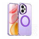 Gigapack Honor 400 szilikon telefonvédő (ütésállóság, műanyag hátlap, kameravédő, magsafe) lila