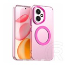 Gigapack Honor 400 szilikon telefonvédő (ütésállóság, műanyag hátlap, kameravédő, magsafe) rózsaszín