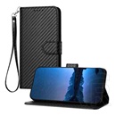 Gigapack Honor 400 tok álló, bőr hatású (flip, ütésállóság, légpárnás sarok, karbon minta + kézpánt) fekete