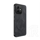 Gigapack Honor 600 Lite szilikon telefonvédő (nappa bőr hátlap, légpárnás sarok, magsafe) fekete