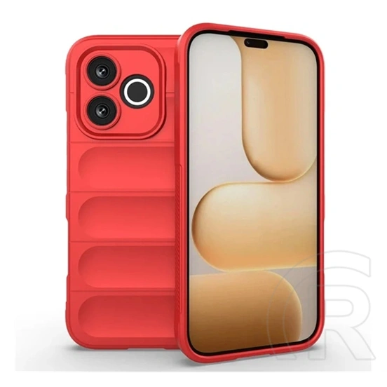 Gigapack Honor 600 Lite szilikon telefonvédő (ütésállóság, kameravédő, 3d) piros
