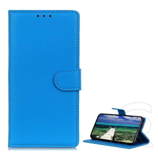 Gigapack Honor 600 Lite tok álló, bőr hatású (flip, oldalra nyíló, asztali tartó, prémium) világoskék