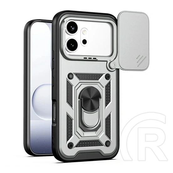 Gigapack Honor 600 defender szilikon telefonvédő (ütésállóság, tartógyűrű, kameravédő) ezüst