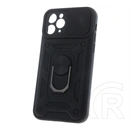 Gigapack Honor 600 defender szilikon telefonvédő (ütésállóság, tartógyűrű, kameravédő) fekete
