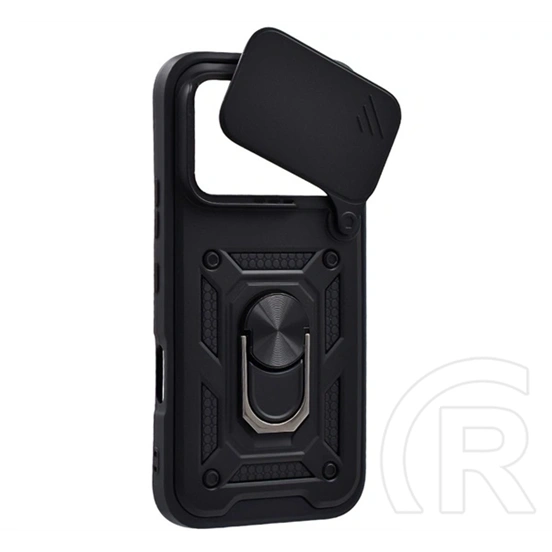 Gigapack Honor 600 defender szilikon telefonvédő (ütésállóság, tartógyűrű, kameravédő) fekete