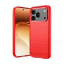 Gigapack Honor 600 szilikon telefonvédő (ütésállóság, légpárnás sarok, szálcsiszolt, karbon minta) piros