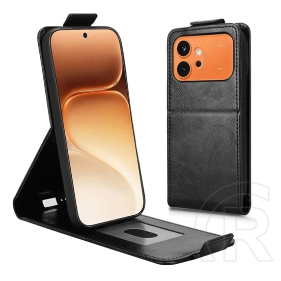 Gigapack Honor 600 tok álló, bőr hatású (flip, lefelé nyíló, asztali tartó, bankkártya tartó, mágnescsat) fekete