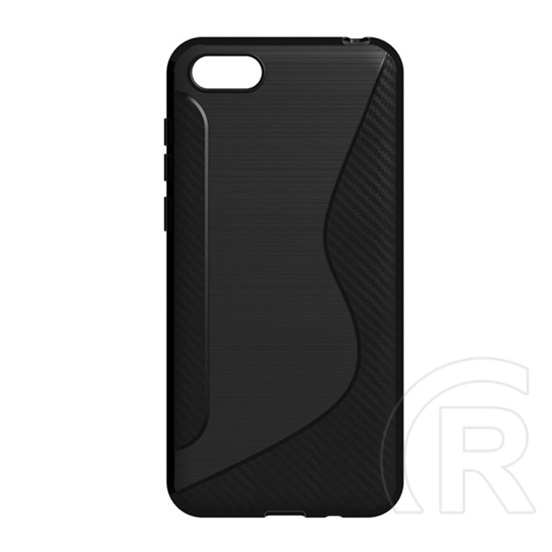 Gigapack Honor 7S szilikon telefonvédő (S-line, karbon minta, fekete)