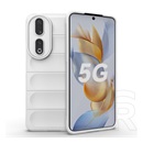 Gigapack Honor 90 5G szilikon telefonvédő (közepesen ütésálló, kamera védelem, 3d minta) fehér