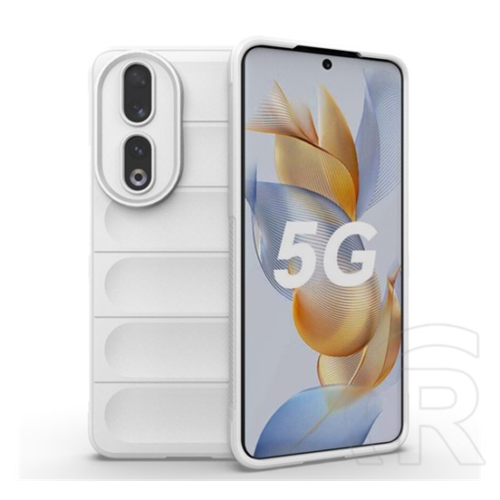 Gigapack Honor 90 5G szilikon telefonvédő (közepesen ütésálló, kamera védelem, 3d minta) fehér