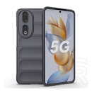 Gigapack Honor 90 5G szilikon telefonvédő (közepesen ütésálló, kamera védelem, 3d minta) sötétszürke