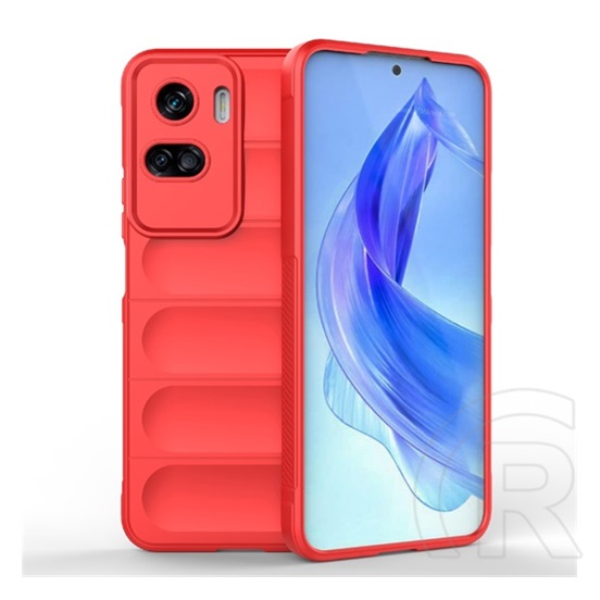 Gigapack Honor 90 Lite 5G szilikon telefonvédő (közepesen ütésálló, kamera védelem, 3d minta) piros