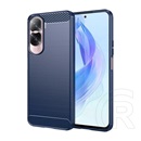 Gigapack Honor 90 Lite 5G szilikon védő (közepesen ütésálló, légpárnás sarok, szálcsiszolt, karbon minta) sötétkék