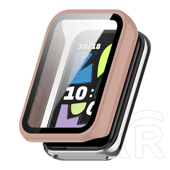 Gigapack Honor Band 10 műanyag keret (bumper, ütésállóság + kijelzővédő üveg) rózsaszín