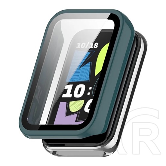 Gigapack Honor Band 10 műanyag keret (bumper, ütésállóság + kijelzővédő üveg) sötétzöld