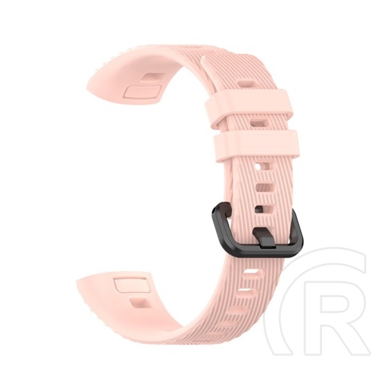 Gigapack Honor Band 3 Pro pótszíj (egyedi méret, szilikon, állítható, csíkos minta) rózsaszín