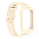 Gigapack Honor Band 9  pótszíj (egyedi méret, szilikon, ütésállóság + szilikon keret) bézs