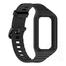 Gigapack Honor Band 9  pótszíj (egyedi méret, szilikon, ütésállóság + szilikon keret) fekete