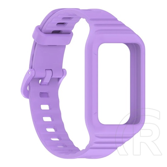 Gigapack Honor Band 9  pótszíj (egyedi méret, szilikon, ütésállóság + szilikon keret) lila