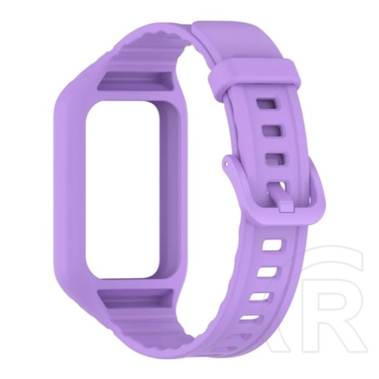 Gigapack Honor Band 9  pótszíj (egyedi méret, szilikon, ütésállóság + szilikon keret) lila