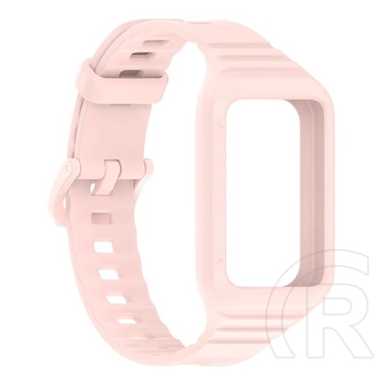 Gigapack Honor Band 9  pótszíj (egyedi méret, szilikon, ütésállóság + szilikon keret) rózsaszín