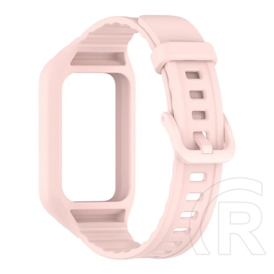 Gigapack Honor Band 9  pótszíj (egyedi méret, szilikon, ütésállóság + szilikon keret) rózsaszín